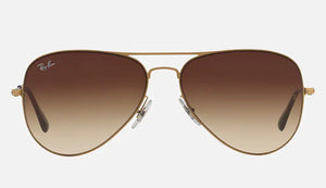 Ray-Ban AVIATOR FLAT RB3513 149/13 58mm Matte Gold/Brown Gradient